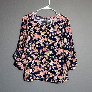 Lauren Conrad Floral Blouse Size M